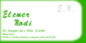elemer modi business card
